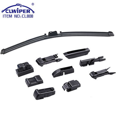Best Multifunctional CLWIPER CL808 Natural Rubber Soft Windscreen Wiper Blade With 10 Adapters Fit For 95% Cars